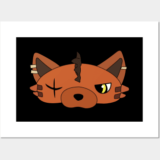 chibi red wolf Posters and Art
